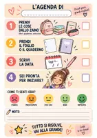 anteprima - Materiale di supporto/inclusione - Agenda visiva scolastica -VERSIONE FEMMINILE E MASCHILE - Pagina 3