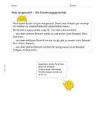 Vorschau - Mal- und Bastelvorlagen - Ernährungspyramide: Lebensmittel richtig einordnen - Seite 1