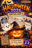 Vorschau - Arbeitsblätter - Halloween Special 2026 – Rätselheft – KöpfchenKiste 🎃 - Deckblatt