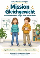 Vorschau - Arbeitsblätter - Gleichgewicht und Sinne – Mission Gleichgewicht | Sachunterricht Klasse 4 - Deckblatt