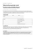 Vorschau - Arbeitsblätter - Portfolio Menschenwürde und Gottesebenbildlichkeit - Deckblatt