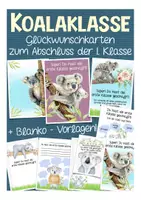 Vorschau - Mal- und Bastelvorlagen - 1. Klasse Abschied - Koalaklasse - Deckblatt