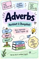 Vorschau - Arbeitsblätter - Adverbs – Merkblatt & Übungsaufgaben | Englische Adverbien - Deckblatt