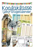 Vorschau - Präsentationen/Tafelbilder - Geburtstagskalender - Koalaklasse - Deckblatt