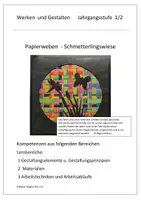 Vorschau - Stundenentwürfe - Weben mit Papier - Blumenwiese - Deckblatt
