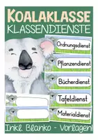 Vorschau - Lehrpläne/Lehrermaterial - Klassendienste Koalaklasse - Deckblatt