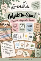 Vorschau - Spiele - Adjektive Gegenteil Gegensatzpaare Spiel - Deckblatt
