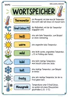 Vorschau - Arbeitsblätter - Temperatur und Thermometer lesen 🌡️☀️ Ablesen und Verstehen - Seite 1