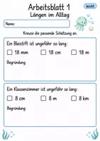 Vorschau - Arbeitsblätter - Größen schätzen Klasse 4 | Mathematik Klasse 4 | 10 Arbeitsblätter als PDF - Seite 1
