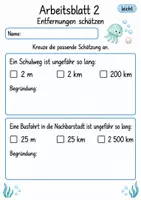 Vorschau - Arbeitsblätter - Größen schätzen Klasse 4 | Mathematik Klasse 4 | 10 Arbeitsblätter als PDF - Seite 2