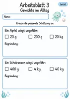 Vorschau - Arbeitsblätter - Größen schätzen Klasse 4 | Mathematik Klasse 4 | 10 Arbeitsblätter als PDF - Seite 3