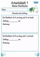 Vorschau - Arbeitsblätter - Umfang Klasse 4 | Mathematik Klasse 4 | 10 Arbeitsblätter als PDF - Seite 1