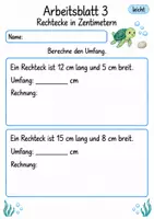 Vorschau - Arbeitsblätter - Umfang Klasse 4 | Mathematik Klasse 4 | 10 Arbeitsblätter als PDF - Seite 3