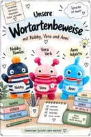 Vorschau - Poster - Wortartenbeweise Wortarten-Plakate – Nobby Nomen, Vera Verb & Anni Adjektiv - Deckblatt