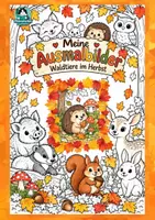 Vorschau - Mal- und Bastelvorlagen - Waldtiere im Herbst - 10 Ausmalbilder | Grundschule Klasse 1-4 - Deckblatt
