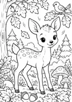 Vorschau - Mal- und Bastelvorlagen - Waldtiere im Herbst - 10 Ausmalbilder | Grundschule Klasse 1-4 - Seite 2