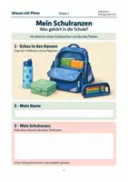 Vorschau - Arbeitsblätter - Schulstart: Was gehört in den Schulranzen? - Seite 1