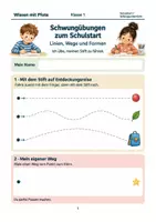 Vorschau - Arbeitsblätter - Schulstart: Schwungübungen zum Schulstart - Seite 1