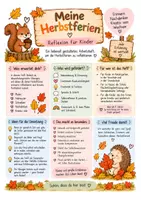 Vorschau - Arbeitsblätter - Meine Herbstferien - Material für KitaSchule - Seite 1