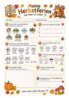 Vorschau - Arbeitsblätter - Meine Herbstferien - Material für KitaSchule - Seite 3