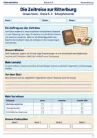 Vorschau - Spiele - Die Zeitreise zur Ritterburg Escape Room Klasse 5 bis 6 Schuljahresende (1) - Deckblatt
