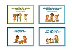 Vorschau - Bildkarten - Regelkarten Kindergarten | Gruppenregeln - Seite 2