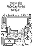 Vorschau - Mal- und Bastelvorlagen - Ruhige Schule Ausmalbilder - Seite 1