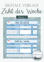Vorschau - Präsentationen/Tafelbilder - Zahl der Woche (Klasse 3) - digitales Tafelbild / Vorlage - Deckblatt