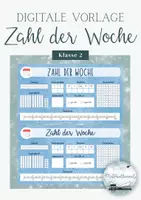 Vorschau - Präsentationen/Tafelbilder - Zahl der Woche (Klasse 2) - digitales Tafelbild / Vorlage - Deckblatt