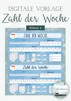 Vorschau - Präsentationen/Tafelbilder - Zahl der Woche (Klasse 4) - digitales Tafelbild / Vorlage - Deckblatt