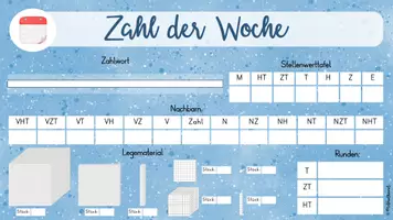 Vorschau - Präsentationen/Tafelbilder - Zahl der Woche (Klasse 4) - digitales Tafelbild / Vorlage - Seite 2