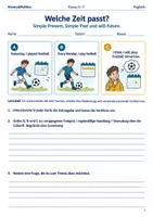 Vorschau - Arbeitsblätter - Englische Zeiten unterscheiden Arbeitsheft Klasse 6 bis 7 - Deckblatt