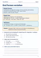 Vorschau - Arbeitsblätter - Englische Zeiten unterscheiden Arbeitsheft Klasse 6 bis 7 - Seite 1