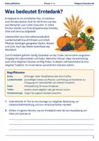 Vorschau - Arbeitsblätter - Erntedank Arbeitsblatt Klasse 5–6 - Seite 1