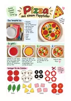 Vorschau - Mal- und Bastelvorlagen - Pizza basteln aus Pappteller-Vorlage - Seite 1