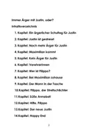 Vorschau - Arbeitsblätter - Kinderlektüre und Lesetagebuch: "Immer Ärger mit Justin, oder?" - Seite 2