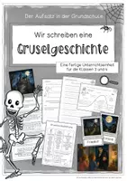 Vorschau - Stundenentwürfe - Gruselgeschichte Klasse 3/4 (Aufsatz) - Deckblatt