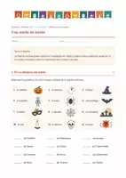 Vorschau - Arbeitsblätter - Halloween en España – Spanisch Arbeitsblätter A1–A2 - Seite 1