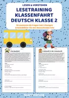 Vorschau - Stundenentwürfe - Lesetraining Abenteuer Materialpaket – Leseverständnis Klasse 2 | 10 Materialien mit Lösungen - Seite 1