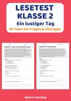 Vorschau - Stundenentwürfe - Lesetest Klasse 2 – Ein lustiger Tag | 10 Texte mit Fragen & Lösungen - Deckblatt