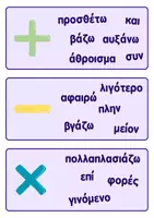 Προεπισκόπηση - Flashcards - Μαθηματικά Σύμβολα & λέξεις - κλειδιά - Σελίδα 1