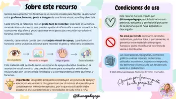 Vista previa - Refuerzo / NEE / Materiales de apoyo - Gestos para aprender los fonemas - página 2