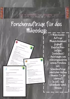 Vorschau - Arbeitsblätter - Mikroskopieren, 4 Aufträge für das praktische Arbeiten am Mikroskop! #edukiknaller2021 - Deckblatt