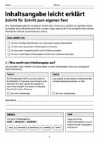 Vorschau - Arbeitsblätter - Inhaltsangabe Klasse 7/8 Kurzgeschichten Materialpaket - Seite 1