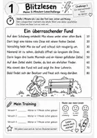 Vorschau - Arbeitsblätter - Blitzlesen – Mini-Texte in einer Minute | Klasse 2/3 - Seite 2
