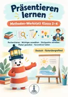 Vorschau - Unterrichtsreihen - Präsentieren lernen | Referat, Plakat & Vortrag | Klasse 3–4 - Deckblatt