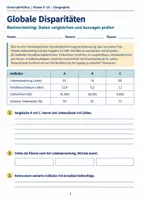 Vorschau - Arbeitsblätter - Globale Disparitäten Basisscreening Klasse 9–10 - Deckblatt