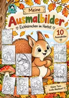 Vorschau - Mal- und Bastelvorlagen - Eichhörnchen im Herbst - 10 Ausmalbilder | Herbst Grundschule Klasse 1-4 - Deckblatt