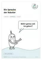 Vorschau - Stundenentwürfe - Die Sprache der Roboter: Befehle und Wege - Deckblatt