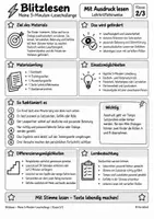 Vorschau - Arbeitsblätter - Blitzlesen – Mit Ausdruck lesen | Klasse 2/3 - Seite 1